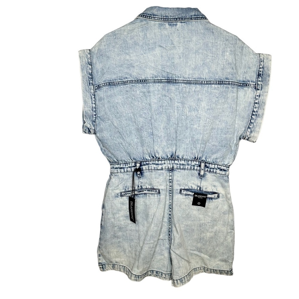 Blank NYC Washed Denim Romper Women's Size Large NWT - Picture 3 of 10